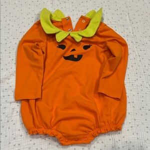 Cat & Jack Orange and Green Pumpkin One Piece